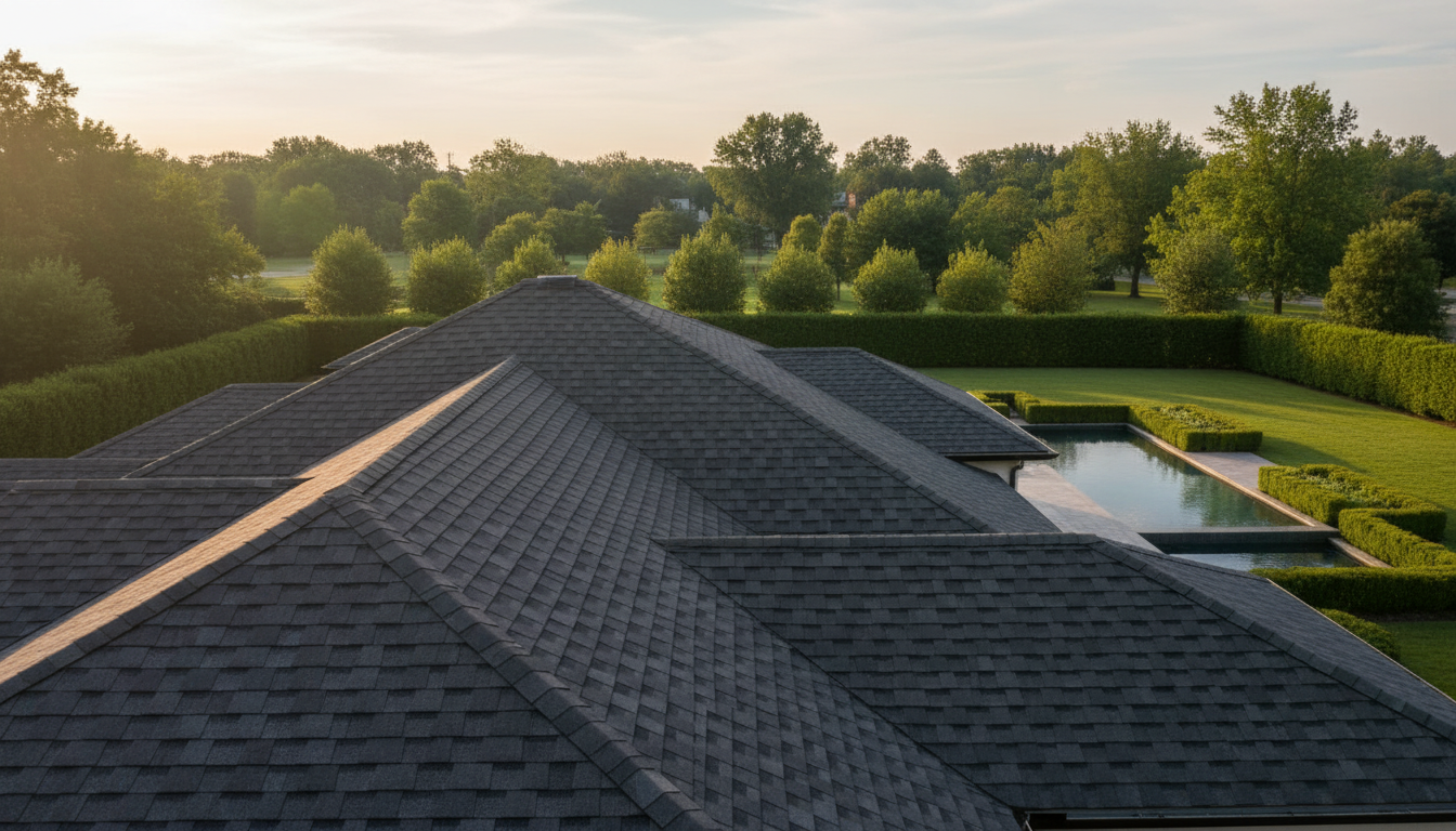Pristine modern residential roof with clean lines